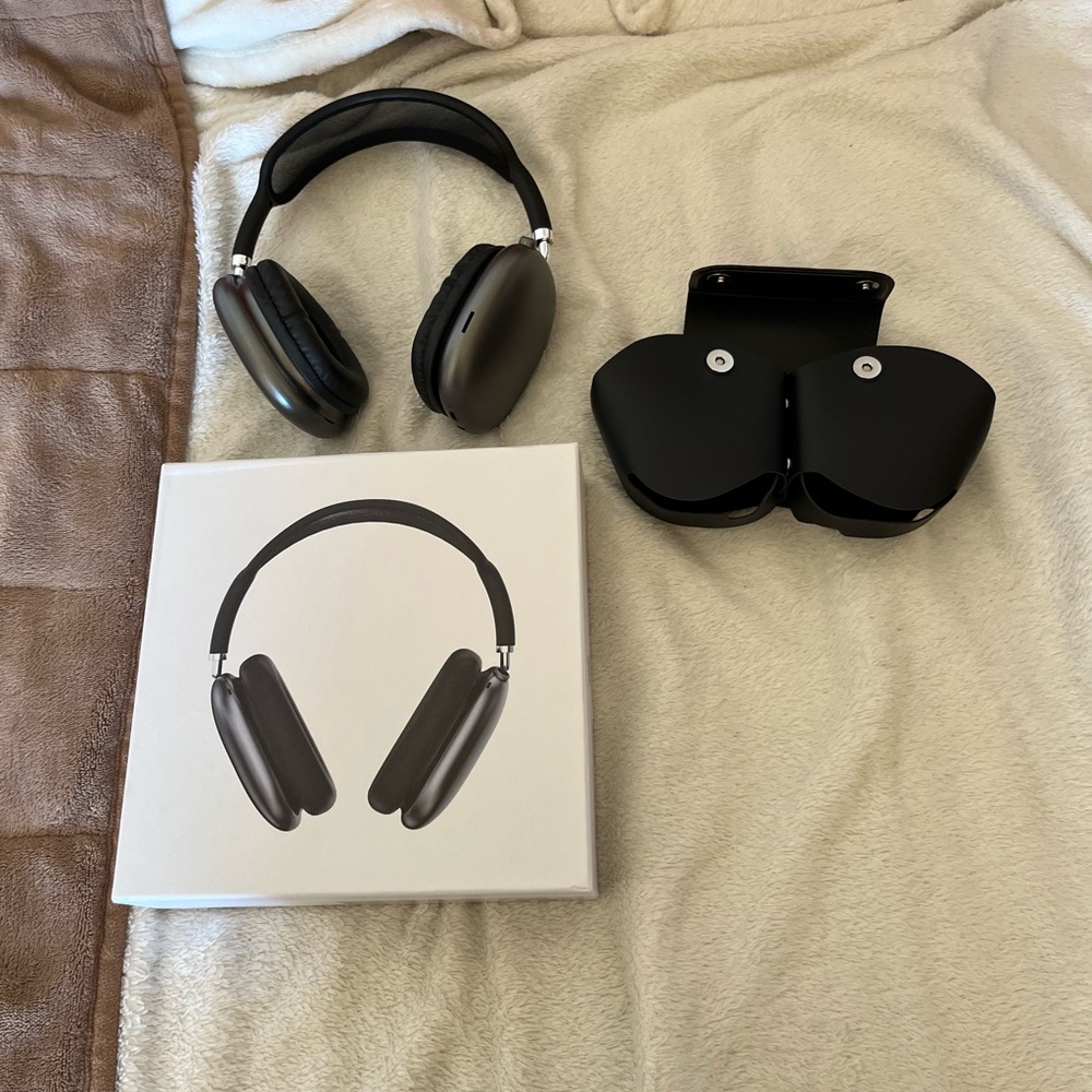 Apple Black Headphones with Case